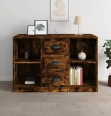 VidaXL Dressoir 104,5x35,5x67,5 cm bewerkt hout gerookt eikenkleurig