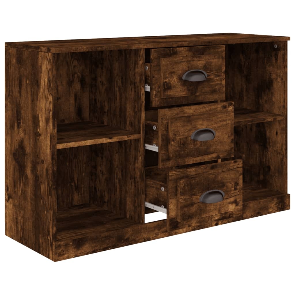 VidaXL Dressoir 104,5x35,5x67,5 cm bewerkt hout gerookt eikenkleurig