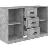 VidaXL Dressoir 104,5x35,5x67,5 cm bewerkt hout betongrijs