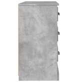 VidaXL Dressoir 104,5x35,5x67,5 cm bewerkt hout betongrijs