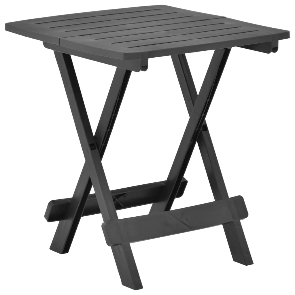 VidaXL Tuintafel inklapbaar 45x43x50 cm kunststof antraciet