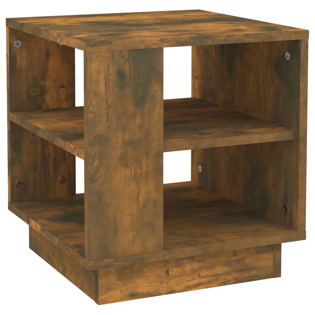 VidaXL Salontafel 40x40x43 cm bewerkt hout gerookt eikenkleurig