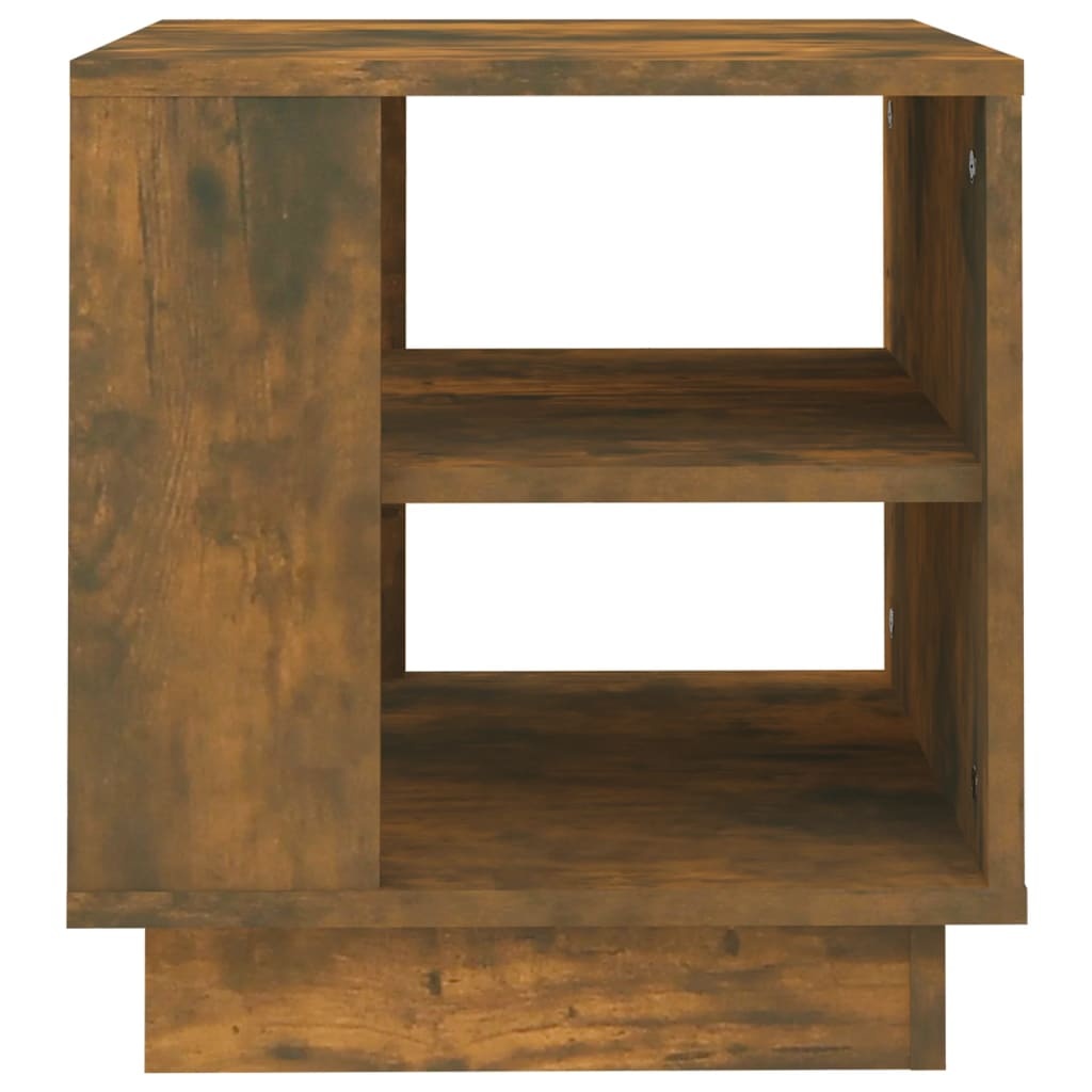 VidaXL Salontafel 40x40x43 cm bewerkt hout gerookt eikenkleurig