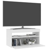 vidaXL Tv-meubel met LED-verlichting 75x35x40 cm hoogglans wit