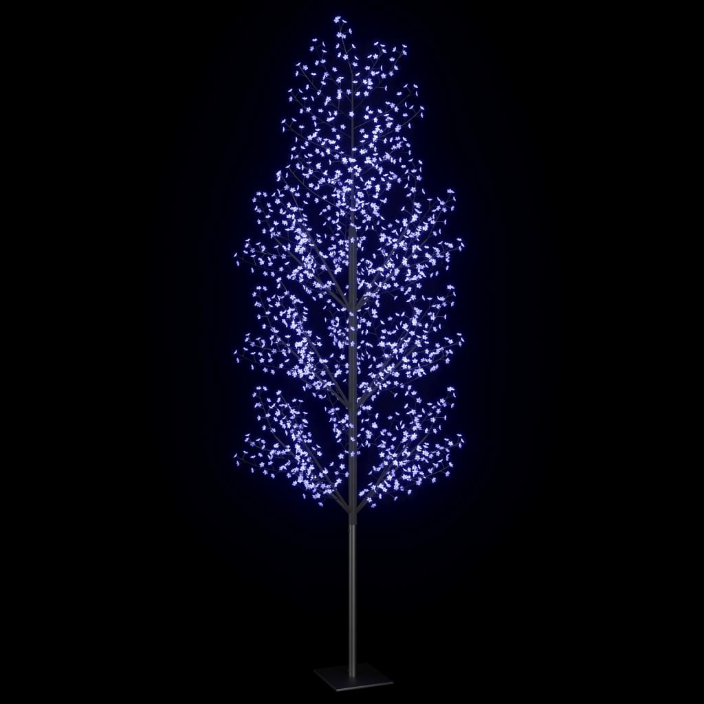 VidaXL Kerstboom 1200 LED's blauw licht kersenbloesem 400 cm