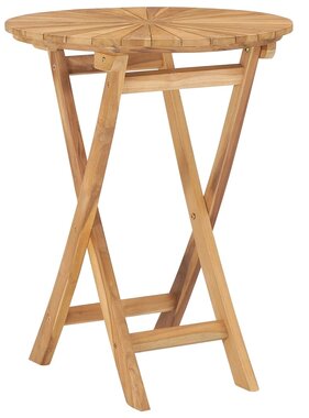 VidaXL Tuintafel inklapbaar Ø60 cm massief teakhout