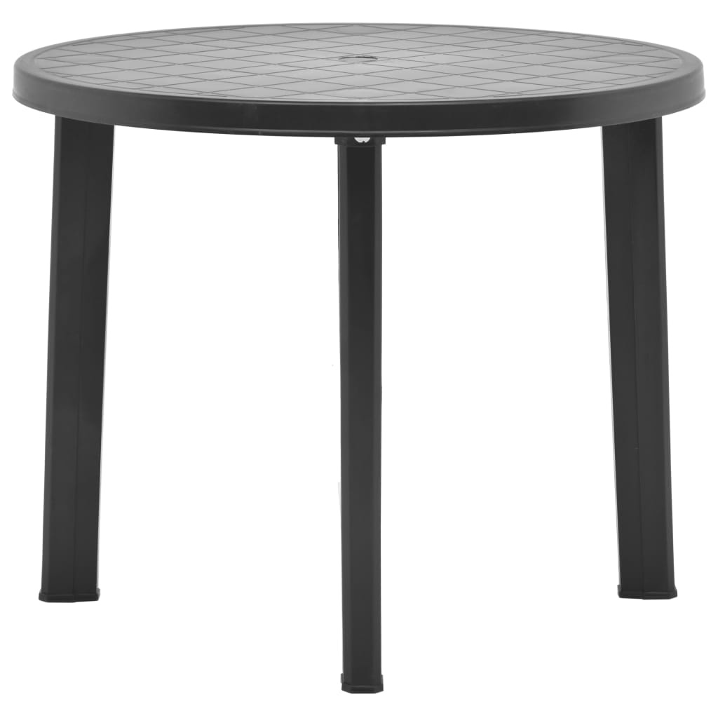 VidaXL Tuintafel 89 cm kunststof antraciet
