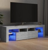 VidaXL Tv-meubel met LED-verlichting 140x36,5x40 cm betongrijs