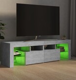 VidaXL Tv-meubel met LED-verlichting 140x36,5x40 cm betongrijs