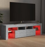 VidaXL Tv-meubel met LED-verlichting 140x36,5x40 cm betongrijs