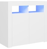 VidaXL Dressoir met LED-verlichting 80x35x75 cm wit