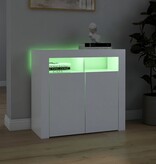 VidaXL Dressoir met LED-verlichting 80x35x75 cm wit