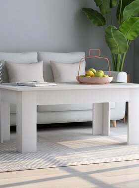 VidaXL Salontafel 100x60x42 cm bewerkt hout wit