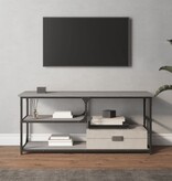 Tv-meubel 103x38x46,5 cm en bewerkt hout staal grijs sonoma