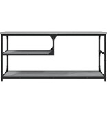 Tv-meubel 103x38x46,5 cm en bewerkt hout staal grijs sonoma