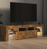 Tv-meubel LED-verlichting 140x36,5x40 cm gerookt eikenkleurig