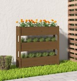 VidaXL Plantenbak 112x25x104,5 cm massief grenenhout honingbruin