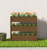 VidaXL Plantenbak 112x25x104,5 cm massief grenenhout honingbruin