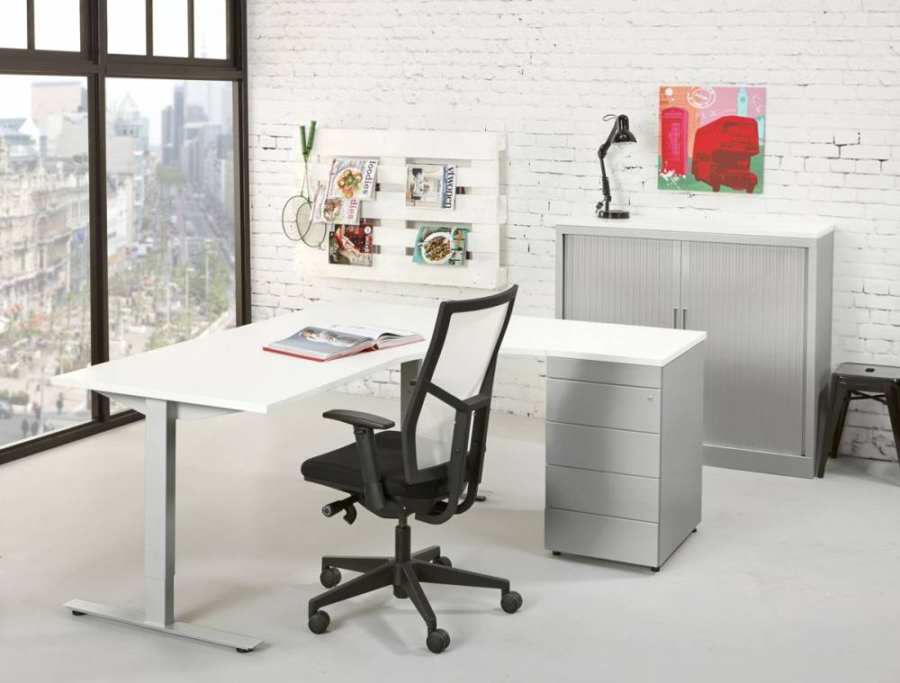 Hoekbureau T-poot Design Rechts