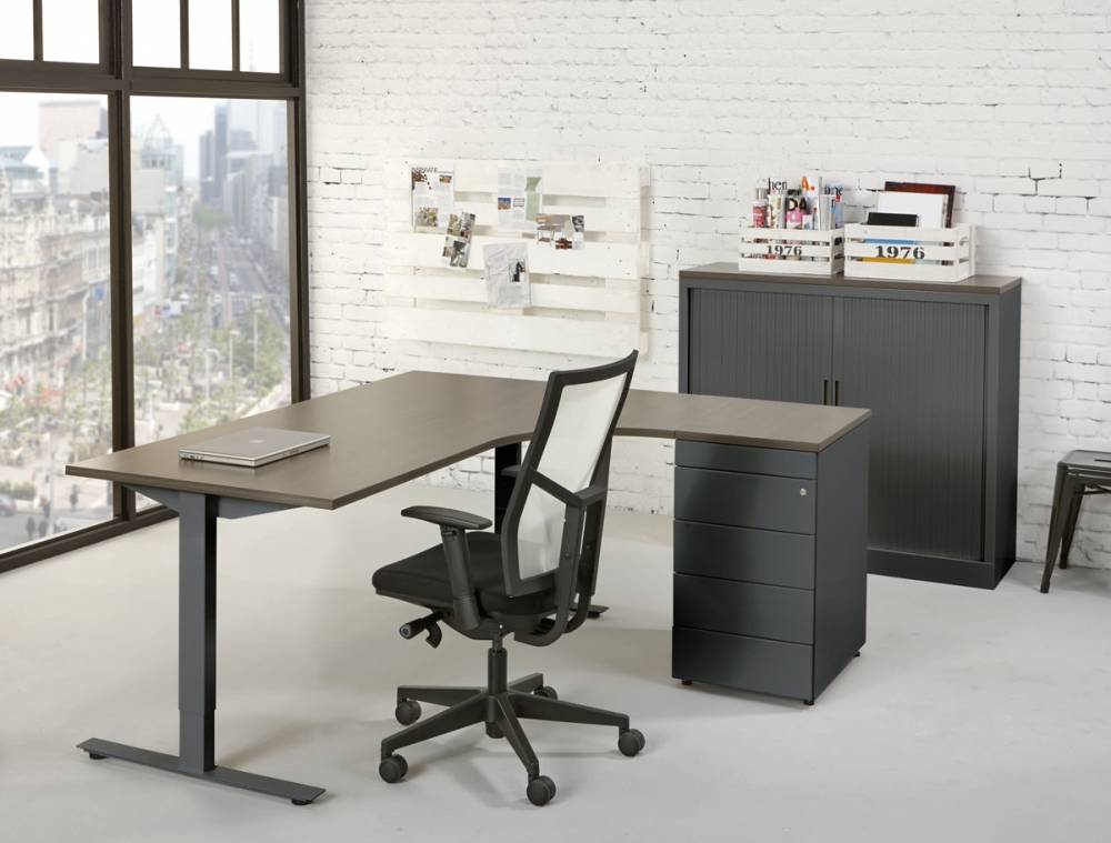 Hoekbureau T-poot Design Rechts