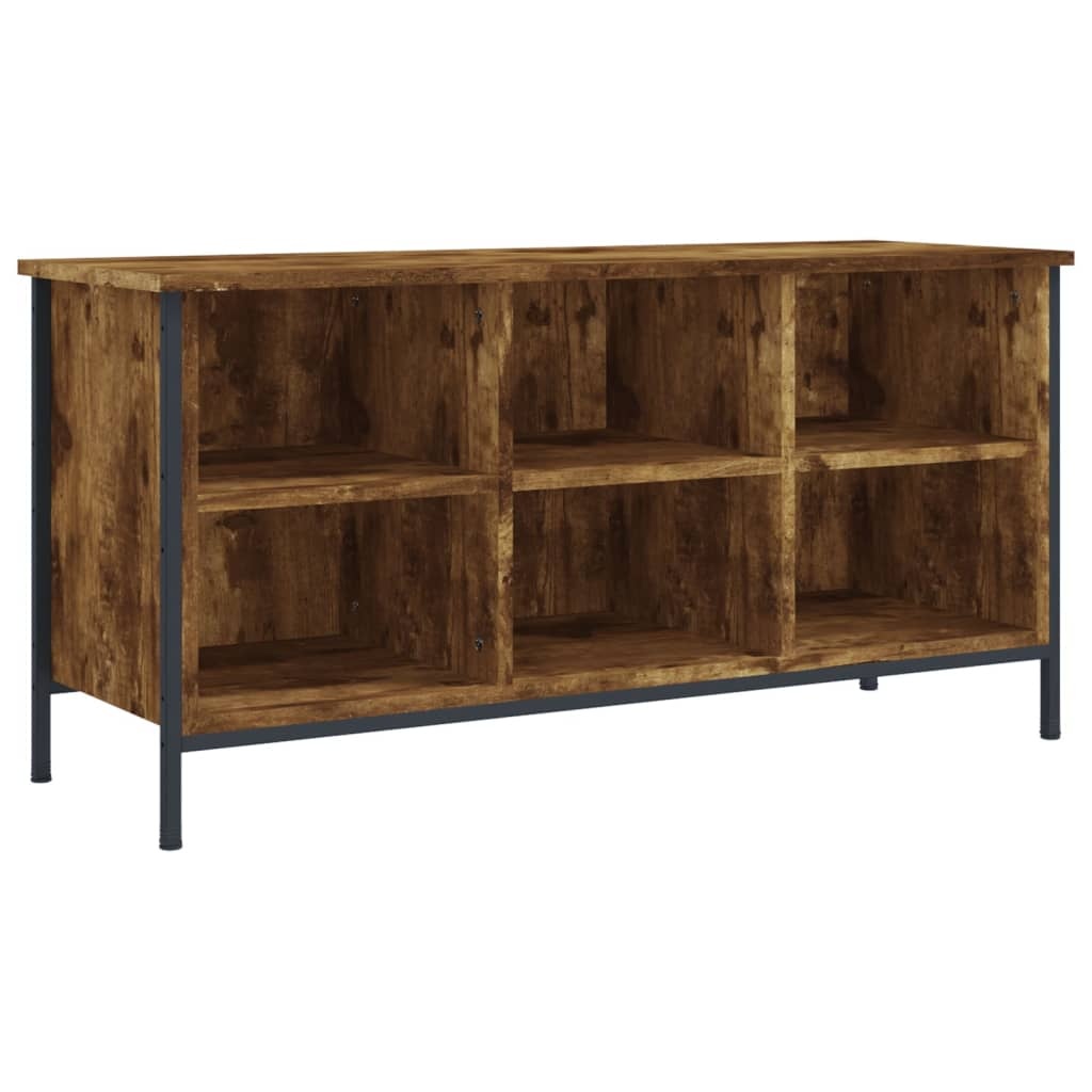 VidaXL Schoenenkast 100x35x50 cm bewerkt hout gerookt eikenkleurig