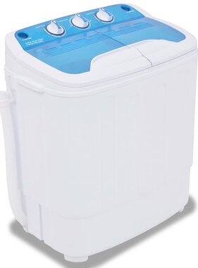 vidaXL Mini wasmachine met dubbele trommel 5,6 kg