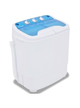 VidaXL Mini wasmachine met dubbele trommel 5,6 kg