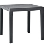 vidaXL Tuintafel 78x78x72 cm kunststof antraciet