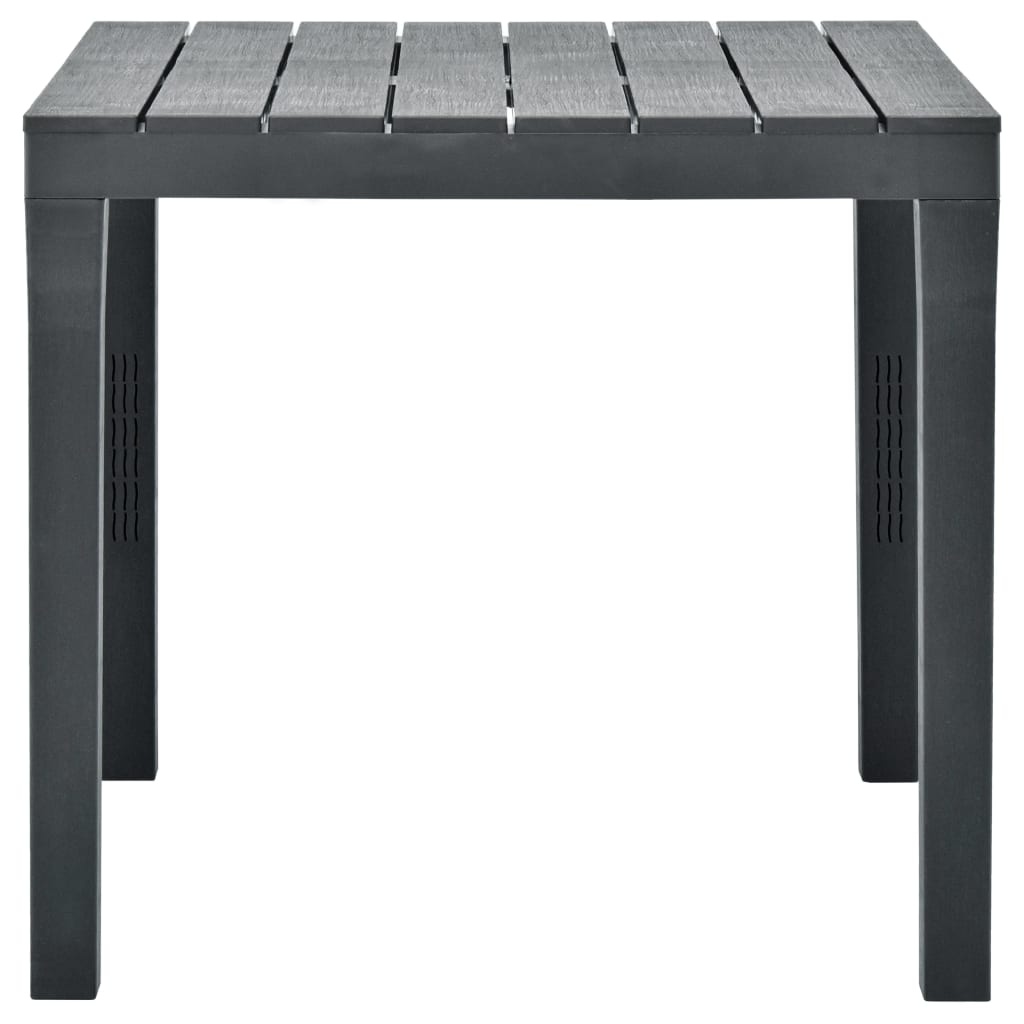 vidaXL Tuintafel 78x78x72 cm kunststof antraciet