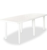 vidaXL Tuintafel 210x96x72 cm kunststof wit