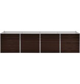 VidaXL Plantenbak verhoogd 320x80x77 cm gegalvaniseerd staal bruin