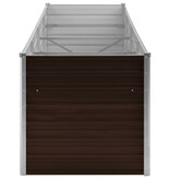 VidaXL Plantenbak verhoogd 320x80x77 cm gegalvaniseerd staal bruin