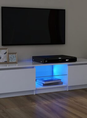 VidaXL Tv-meubel met LED-verlichting 120x30x35,5 cm wit