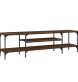 VidaXL Tv-meubel 161x35x45 cm bewerkt hout en ijzer bruineikenkleurig
