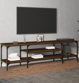 vidaXL Tv-meubel 161x35x45 cm bewerkt hout en ijzer bruineikenkleurig