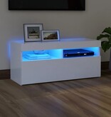 VidaXL Tv-meubel met LED-verlichting 90x35x40 cm wit