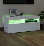 VidaXL Tv-meubel met LED-verlichting 90x35x40 cm wit