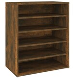 VidaXL Schoenenkast 60x35x70 cm bewerkt hout gerookt eikenkleurig