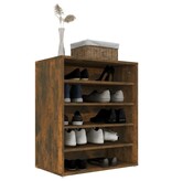 VidaXL Schoenenkast 60x35x70 cm bewerkt hout gerookt eikenkleurig