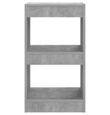 VidaXL Boekenkast/kamerscherm 40x30x72 cm betongrijs