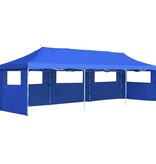 vidaXL Vouwtent pop-up met 5 zijwanden 3x9 m blauw