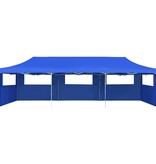 vidaXL Vouwtent pop-up met 5 zijwanden 3x9 m blauw