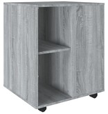 VidaXL Kast verrijdbaar 60x53x72 cm bewerkt hout grijs sonoma eiken