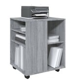 VidaXL Kast verrijdbaar 60x53x72 cm bewerkt hout grijs sonoma eiken