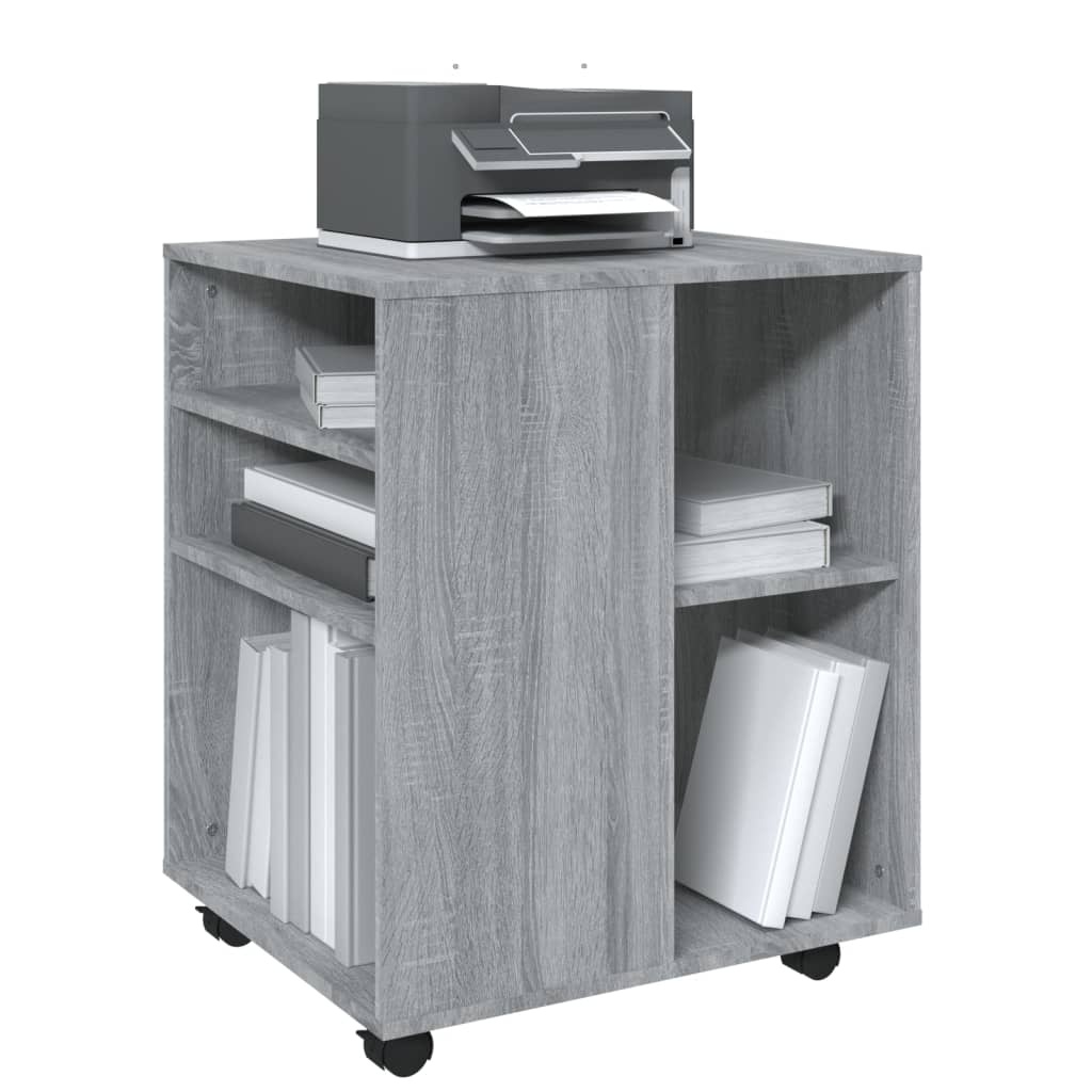 VidaXL Kast verrijdbaar 60x53x72 cm bewerkt hout grijs sonoma eiken