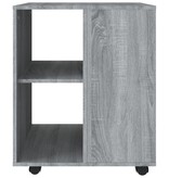 VidaXL Kast verrijdbaar 60x53x72 cm bewerkt hout grijs sonoma eiken