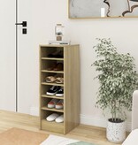 VidaXL Schoenenkast 31,5x35x90 cm spaanplaat sonoma eikenkleurig
