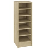 VidaXL Schoenenkast 31,5x35x90 cm spaanplaat sonoma eikenkleurig