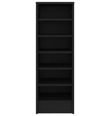 vidaXL Schoenenkast 31,5x35x90 cm spaanplaat zwart
