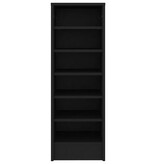 VidaXL Schoenenkast 31,5x35x90 cm spaanplaat zwart